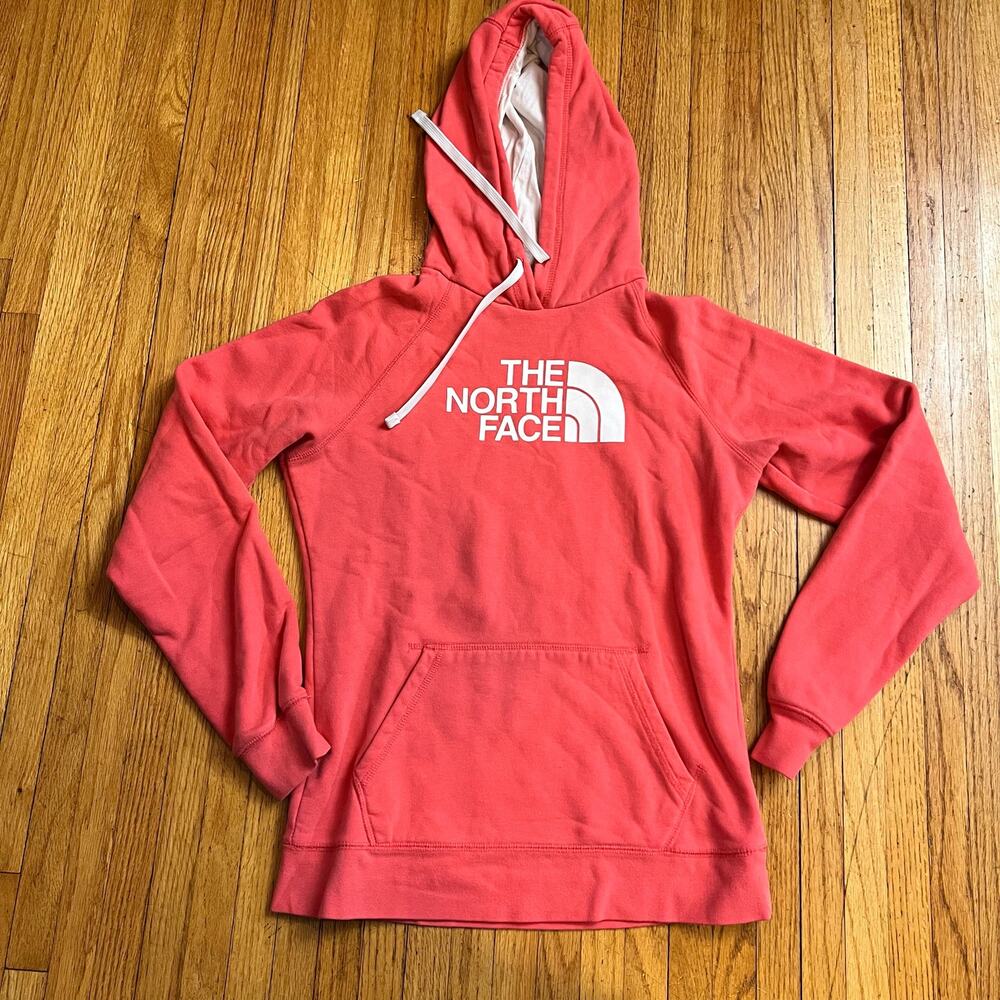 The North Face Hoodie Womens Medium Coral Pink Half Dome Sweatshirt